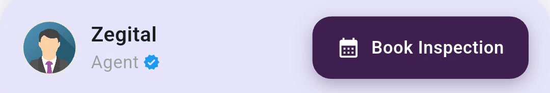Verified agent with a Book Inspection button
